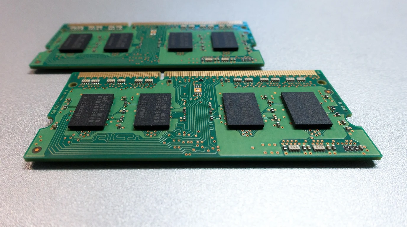 Microprocessor silicon die and high-speed RAM hardware circuitry illustrating memory safety and heap exploitation defense